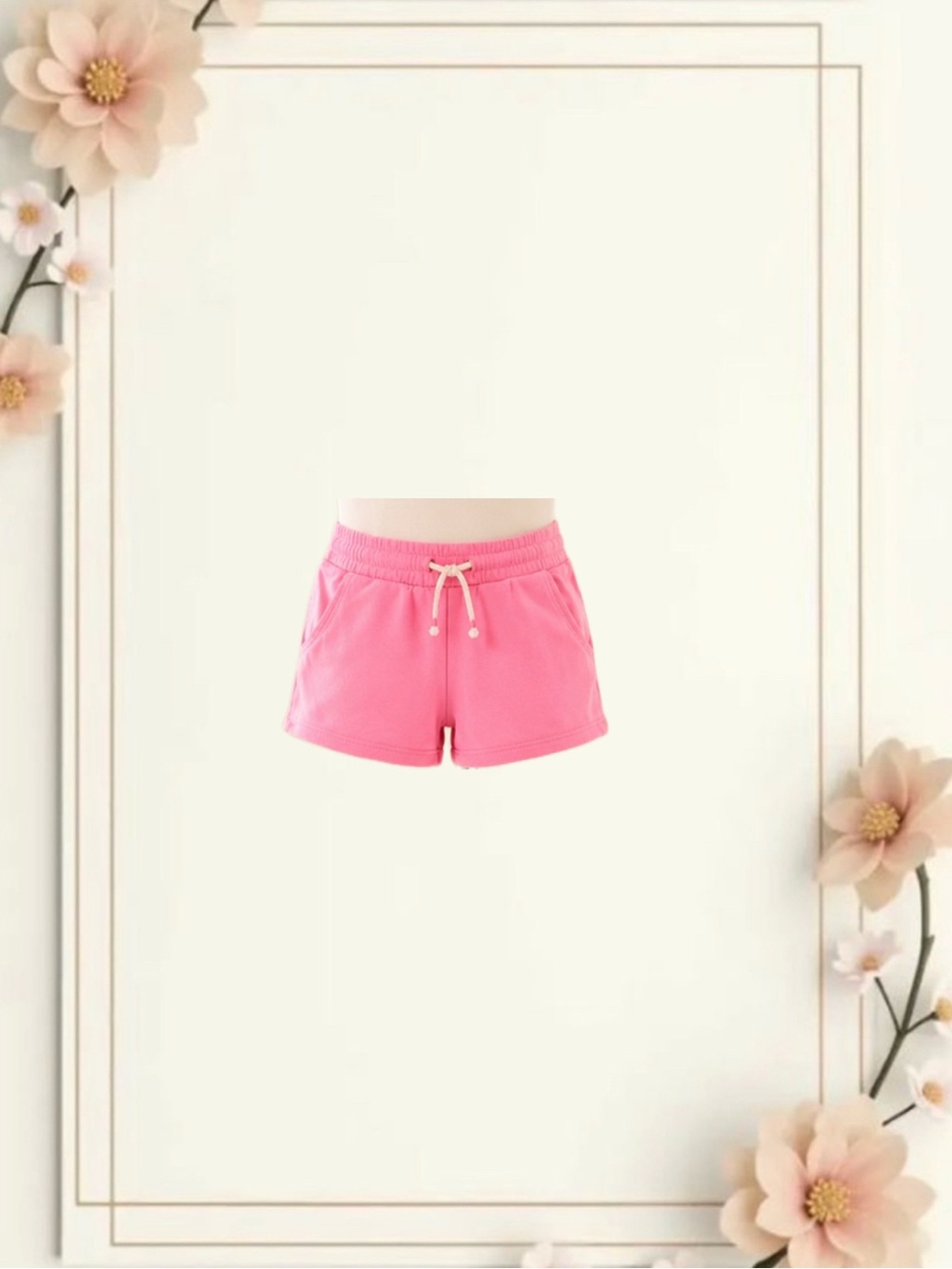 Girls Drawstring Recycled-Polyester Shorts